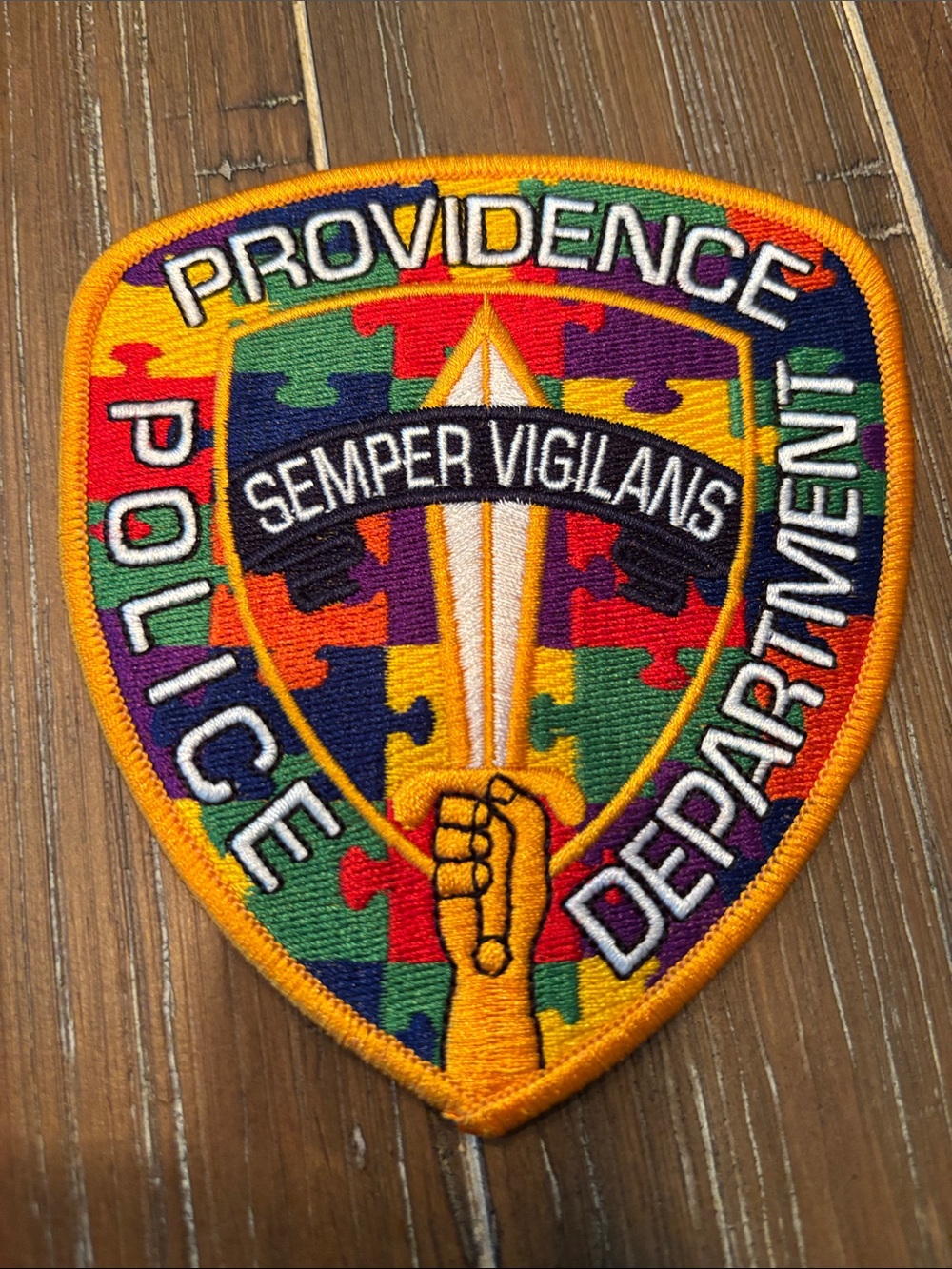 Providence Police Department Patch - Colorful Puzzle Design